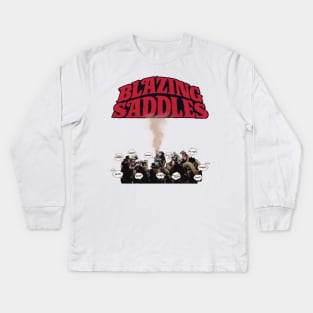 Blazing Saddles Campfire Fart Scene Kids Long Sleeve T-Shirt